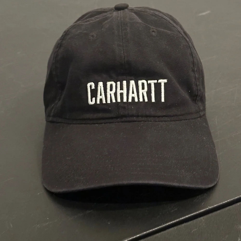 Carhartt Black Canvas Cap FastDry Comfort Block Letters - Picture 1 of 5
